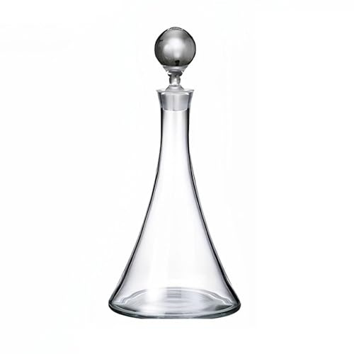 Carafe à vin conique de 1000 ml avec bouchon, en verre transparent, aérateur for les repas la maison et présentation au bar Accessoire cadeau pour les amateurs de vin