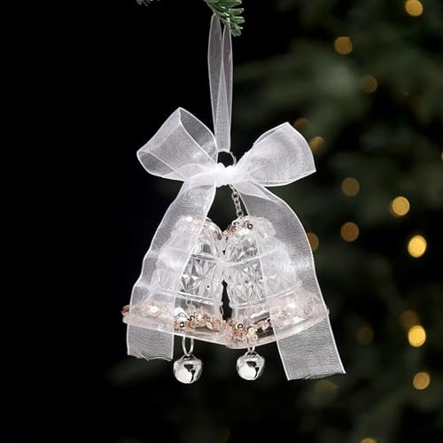 Dingfeiyu Weihnachtsbaumschmuck Acryl, Weihnachtsbaum Anhänger Christbaumschmuck Deko, Baumschmuck Weihnachten für Weihnachten Party Hochzeit Dekoration (Glocke)