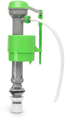 Highcraft, valvola di riempimento per WC a risparmio idrico, regolabile da 22,9 cm a 33 cm, valvola anti sifone con spegnimento, si adatta alla maggior parte dei servizi igienici
