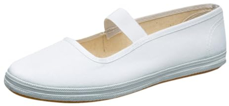 Dam kanvas Mary Jane Flats casual slip-on rempromenadskor | Damduk Mary Jane-platta för avslappnade vardagsutflykter som ger andningsbar komfort och tidlös minimalistisk stil