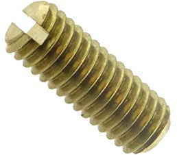 Gewindestift mit Kegelkuppe und Schlitz ISO 4766 Messing blank M 3 x 8-100 Stück