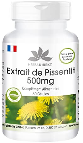 Estratto di dente di leone amaro 500mg- Estratto di 5g di radice di dente di leone - 60 Capsule - Vegan | HERBADIREKT by Warnke Vitalstoffe - Qualità da farmacia tedesca