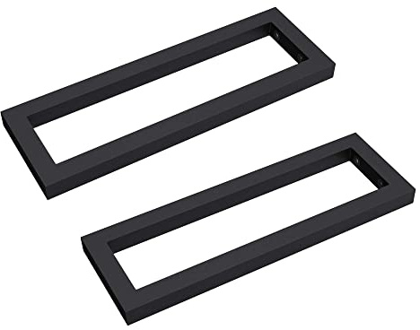 doporro Waschtischhalterung 45x3x15cm,Wandkonsole aus Edelstahl in schwarz | Robuste Konstruktion und einfache Montage Wandhalter rechteckig Träger Regalträger Regalhalter (2 Stück) WH01