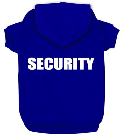 Izefia Hunde Kapuzenpulli Security Rdc Pet Bekleidung Hunde Shirt Wärmer Pullover Baumwoll Jackett Mantel Kleiner Hund Mittlerer Hund Blau XS
