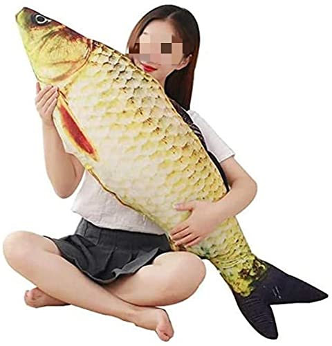 XICHEN 3D Giant Soft Fish Cushion Pillow Carp Plush Pillow Stuffed Toy Throw Pillows for Home Decoration Gift Kids Plush Stuffed Animal Toy (31inch/ 78cm)