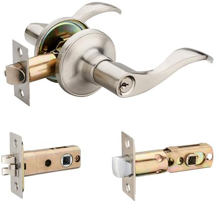 HENYIN Wave Pole cerradura de puerta/manija de puerta hardware Wave manija y cerradura de armario (805) (805SN-R)