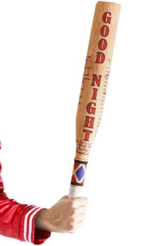 Funidelia | Harley Quinn basebollträ för dam Superhjältar, DC Comics, Suicide Squad, Skurkar - Accessoarer för vuxen, accessoarer för maskeraddräkter - Röd