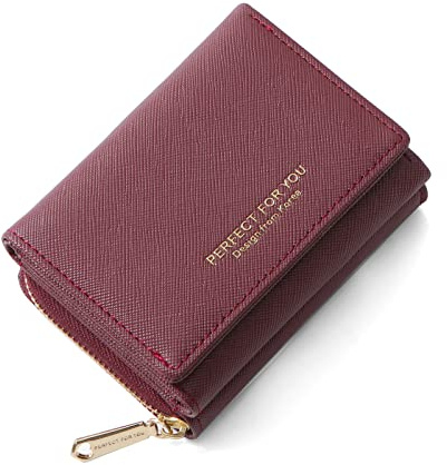 Borsellino da donna, Portafoglio da donna, Portafoglio da donna, Portafoglio da donna con grande capacità, Portafoglio da donna elegante e dolce con grande tasca per monete Rosso