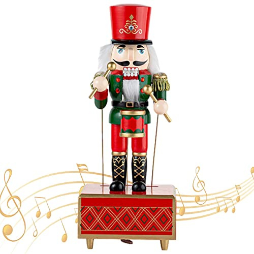 Dous Spieluhr Nussknacker aus | Weihnachtliche dekorative Nussknacker-Spieluhr - Weihnachtstischplattenverzierung Feiertags