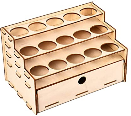 lmoikesz Wooden Paint Organizer Practical Useful Manual Pigments Holder Racks Serviceable Helpful Painting Supply