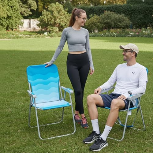 #WEJOY Strandstuhl Klappstuhl Leicht Tragbar Campingstuhl Faltbar | Stark Stabil Langlebig für Garten Balkon und Festival Outdoor als Angelstuhl Camping Stuhl Max Hold bis 136 kg