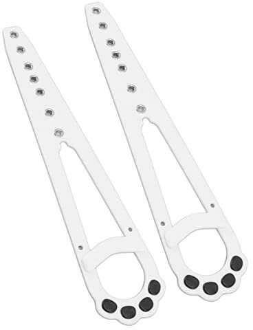 Türhalter für Katzen, 7 Verstellbare Löcher, Türhalter für Haustiere, Hält Hunde Fern, PE-Edelstahl, , Sicher, Babysicher für Schlafzimmer (Weiss)