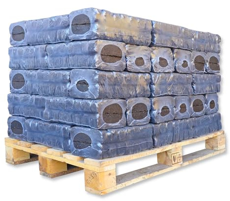 600kg Palette Torfbriketts Torfkohle Naturkohle Braunkohle Gluthalter Dauerbrenner Kamin Ofen Brenn Holz Heiz Kohle Brikett | Energie Kienbacher (600)