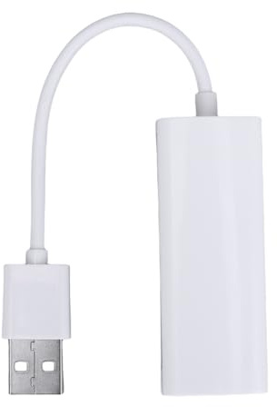 LYEAA Adaptador USB a Ethernet 100Mbps Adaptador LAN con Cable Blanco Adaptador de Red USB2.0 Antiinterferencias para Switch U Chromebook Surface Windows MacOS Linux (Blanco)