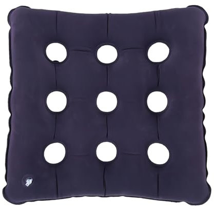 IBEIKE Air Inflatable Seat Cushion - Pressure Cushions for Bottoms Air Sitting Pillow Cushion with Pump, Square Car Office Sitting Cushion for Relief Pressure Sores, Health Prevention (Dark Blue)