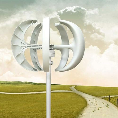 Bollomgy Generador de viento, 600 W, 12 V, turbina eólica, farol vertical, controlador de turbina de viento, turbina de viento con 5 aspas