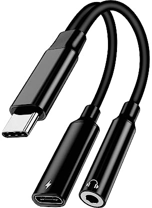 USB-C to 3.5mm Adapter & Charger for Nokia G42 C32 XR21 G22 G60 X30 G21 | USB-C to 3.5mm Stereo AUX audio Headphone adapter with fast charging for NokiaG50, X20, G20, X10 & G10.