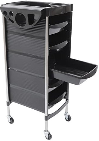 Salon Trolleys Friseurwagen mit 5 Schubladen und Rollen Friseur Arbeitswagen Drehbar Max Tragfähigkeit 8kg für die Aufbewahrung Einer Breiten Palette von Friseurwerkzeugen und -zubehör