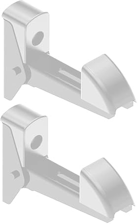 Lot de 2 Arrêts Automatique - Aluminium Blanc - Bloc l'Ouverture et la Fermeture de Volets Battants - Fabrication Française