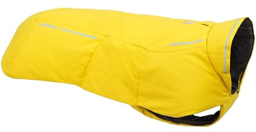 RUFFWEAR Vert X-Large Hunde-Regenjacke, isolierter Allwetter-Hundemantel, wasserdichte Hundejacke, leichte wetterfeste Hundeweste und Winter-Hunde-Regenmantel, Größe XL, Mineralgelb