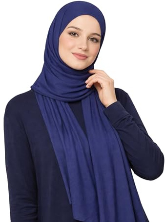 HENKi 100% Baumwolle Cotton Hijab Jersey Kopftuch Frauen Damen Premium 180x100cm