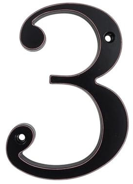 SFQEVHRZ Hausnummer， 4-Zoll-Hausnummer aus Metall-Zink-Legierung, 10 cm Türnummer, Außenadresse, Briefkastennummern, modernes Zuhause, Wohnungsschild(3)