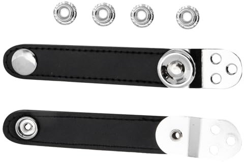 DRESSOOS 1 Satz Akkordeon-gurt Unten Schnalle Balgriementeile Akkordeonbalggurte Balggürtel Balggurtbeschläge Einstellbar Riemen Mit Schnallen Universal- Extender Pole Rindsleder Black