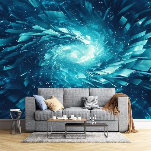 JEDTAKCT 300X210Cm Seidetapete Sternenhimmel Wirbeltapete Elegance Tapete Im Abstrakte Geometrie Design Tapete Wandtapete Wohnzimmer Schlafzimmer Flur Strukturtapete