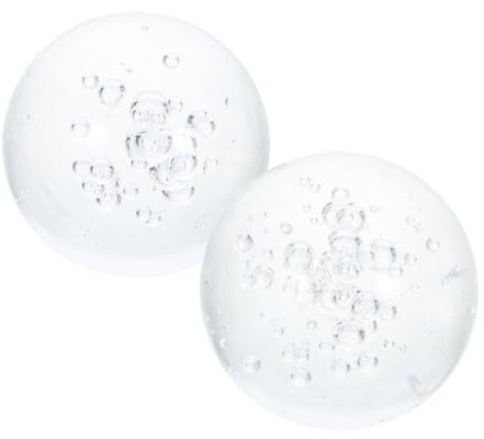 BESPORTBLE Confezione da 2 Calici in Cristallo Decorativi per Fontana Pesci Tavolo Meditazione Decorazioni per La Casa Sfere di Cristallo