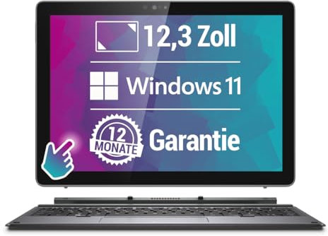 Dell Latitude 7200 Laptop/Tablet 2-in-1-12,3 Zoll Full HD+ Laptop Intel Core i5-8365U@ bis zu 4,1 GHz 16 GB 512 GB SSD M.2 NVMe mit Windows 11 Pro (Generalüberholt)
