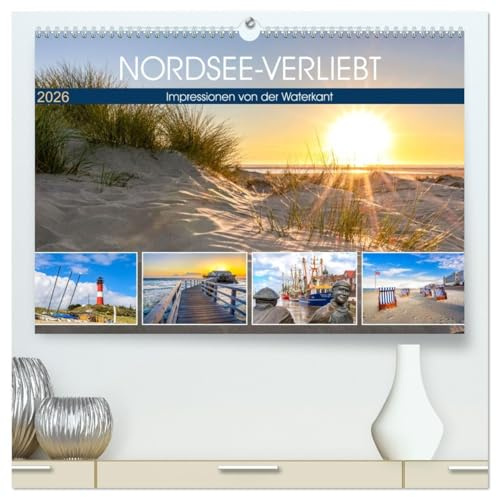 NORDSEE-VERLIEBT (hochwertiger Premium Wandkalender 2026 DIN A2 quer), Kunstdruck in Hochglanz: Impressionen von der Waterkant (CALVENDO Orte)