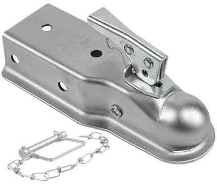2 X 3 Inch 5000 Lbs Trailer Coupler Hitch Ball Coupling Straight Tongue RV Parts Camper Caravan Accessories