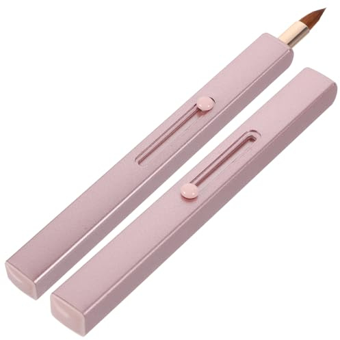 SOIMISS 2stücke Lippenpinsel mit Einziehmechanismus Lippenstiftpinsel Lipglosspinsel Applikator für Lippenprodukte Make-up-werkzeug Kompakt und Tragbar mit Schutzkappe Präzises Auftragen