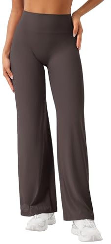 ZAAYO Nahtlose Straight Leggings Damen Flared Legging Yoga Hosen Gym Pant