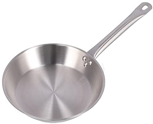 XZXCVN Edelstahl Pfanne 26 cm, 304 Material, Spülmaschinenfest, Induktion Geeignet - Robust Und Gesund, Einfache Reinigung Für Vielseitiges Kochen (Typ 3)