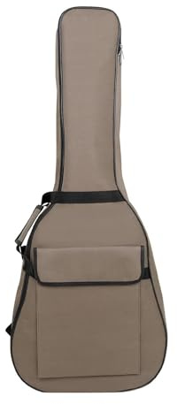 LUYSGBXR Gitarrentasche 41 Zoll Gitarrentasche Akustik/Klassikkoffer Doppelschulter Weiche Tragetaschen Polyester Rucksack Teile & Zubehör(Brown)
