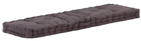Gecheer Cuscino per pallet e pavimento, 120x40x7 cm, cotone antracite, per casa