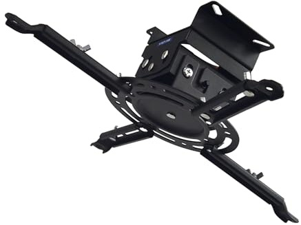 Low Profile Projector Ceiling Mount Universal, 22 lbs Max Weight, 360° Rotation 30° Tilt | Universal Projector Bracket 3.3 High, Suspended Drop Ceiling Mount Kit for Home & Office Projectors(Black)