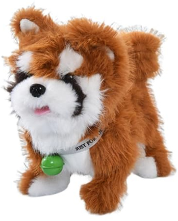 TTETTZ Chien En Peluche électronique Interactif Musical et Parlant avec Fonction D'enregistrement et de Répétition. Animal de Compagnie électronique Anim, Brun