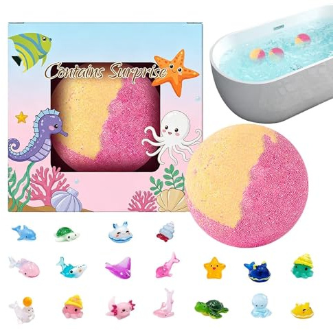 Palline da Bagno per Bambini Regali Colorati Effervescenti Per La Calza Con | Pallina da Bagno Giocattolo per Casa e Compleanno Festa dei Bambini Ragazzi e Ragazze