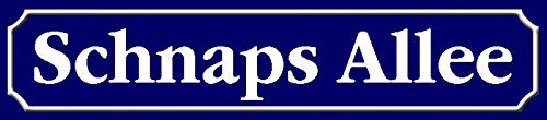 Schatzmix Blechschild Straßenschild Schnaps Allee Metallschild 46x10 cm Wanddeko tin Sign