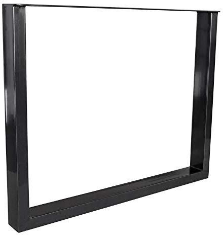 Tischkufen Tischbeine Tischfüße Kufen für Tisch in der Farbe Schwarz 2er Set (ein Paar) - alle Größen (70x72cm)