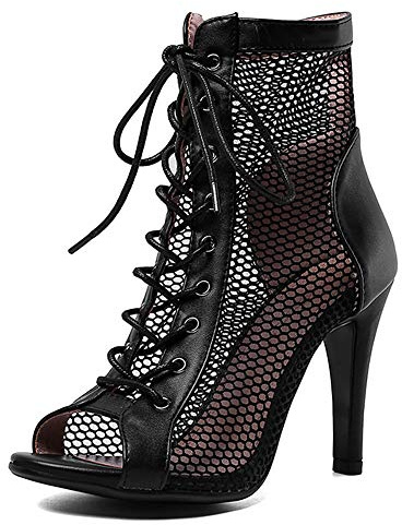 Skapee Women Classic Gladiator Summer Booties Sandals Black Size 38