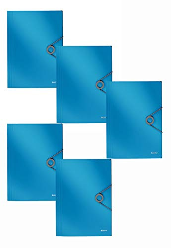 Leitz 45631030 Solid Eckspannermappe PP A4 hellblau (5-Pack)