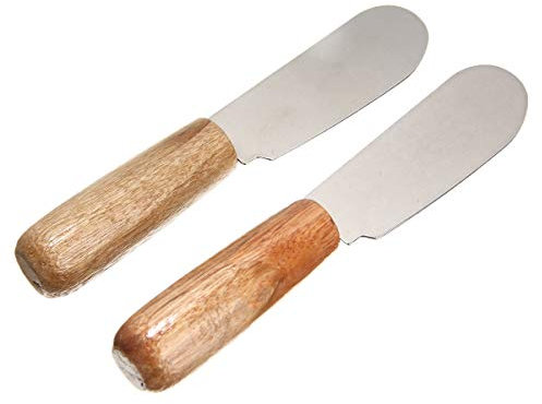 DUOER 2pcs in Acciaio Inox Formaggio Burro Spatola Cream Sandwich di Formaggio affettatrice Coltello 10 Centimetri Mini Cucina Domestica Formaggio taglierina Spatola