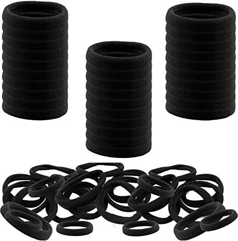 50 Pcs Hair Bands for Women Girls, Large Cotton Hair Bobbles Strong Elastic Hair Ties No Metal Ponytail Holder for Thick and Culry Hair