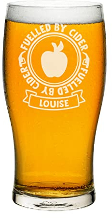 Tulipano in vetro personalizzato alimentato da sidro qualsiasi nome artigianale birra sidro personalizzato compleanno papà nonno festa del papà