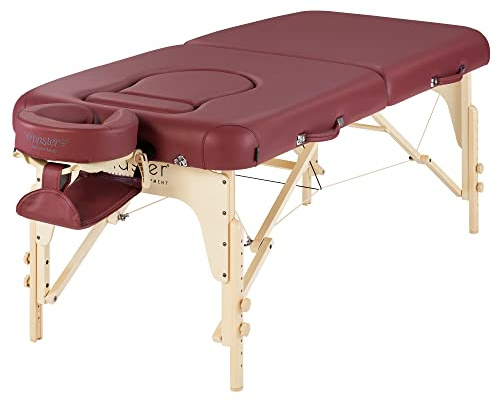 Master Massage 76cm Eva Mobil Schwangerschaftsliege Behandlungsliege Massageliege Brustausschnitt Bauchausschnitt mit Polsterabdeckung Traansporttasche-Burgundrot