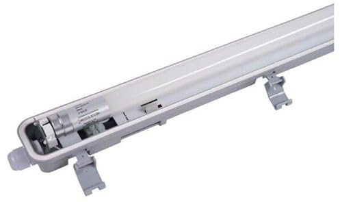 SILAMP Kit de Réglette LED étanche + 1 Tube Néon LED 150cm T8 22W - Blanc Froid 6000K - 8000K