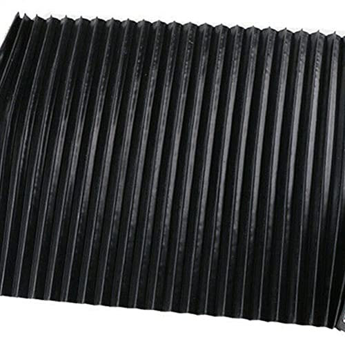 CNC-Maschinenschutz, Staubtuch, Fräsmaschine, flexibel, schützend, flach, Akkordeon-Faltenbalg-Abdeckung, Werkzeug, Schwarz (135 mm)